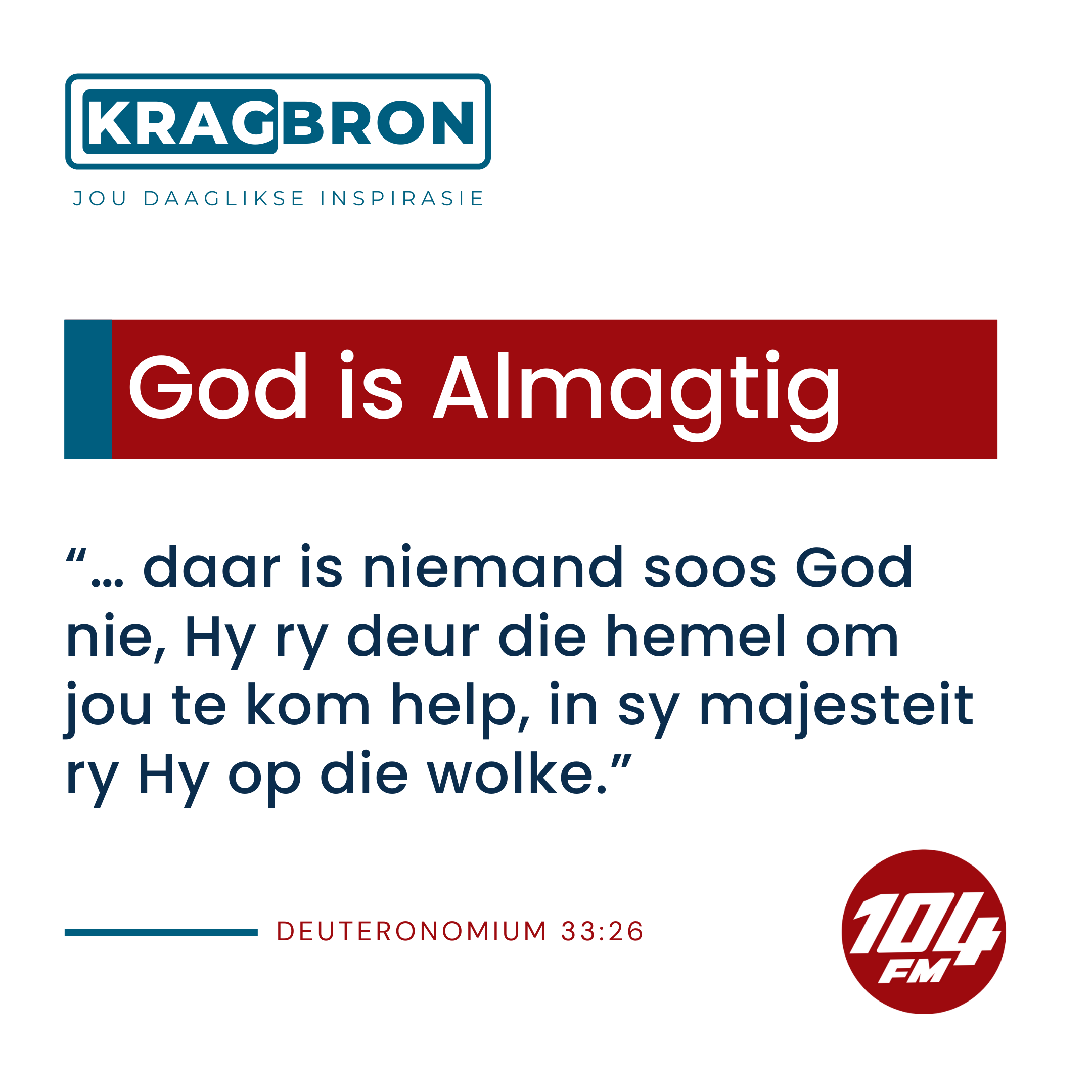 God is Almagtig I Deuteronomium 33:26