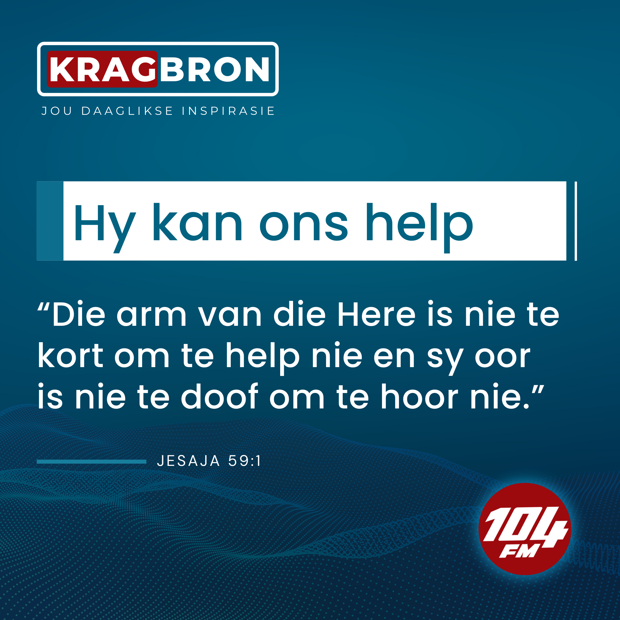 Hy kan ons help I Jesaja 59:1