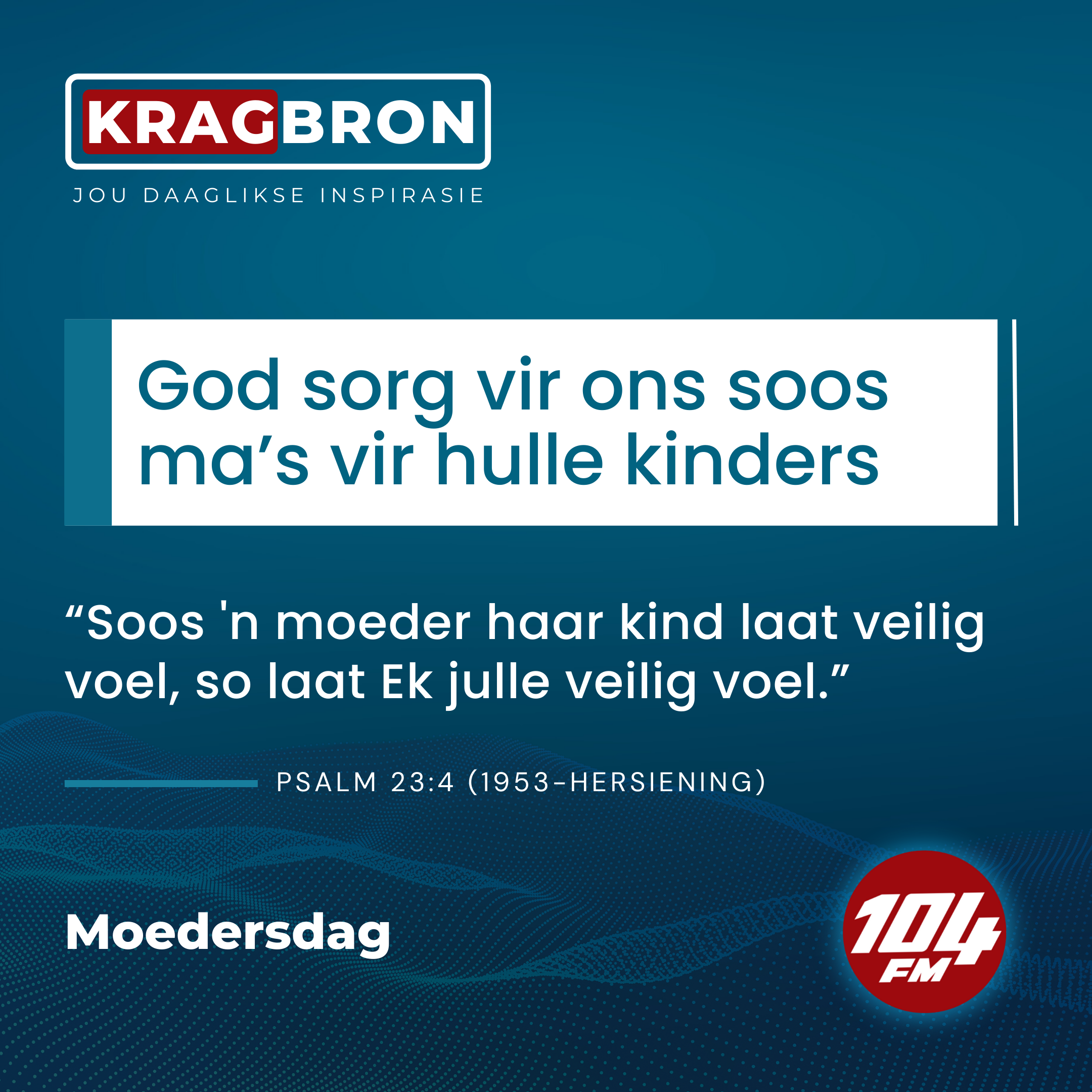 God sorg vir ons soos ma’s vir hulle kinders (Moedersdag) I Jesaja 66:13